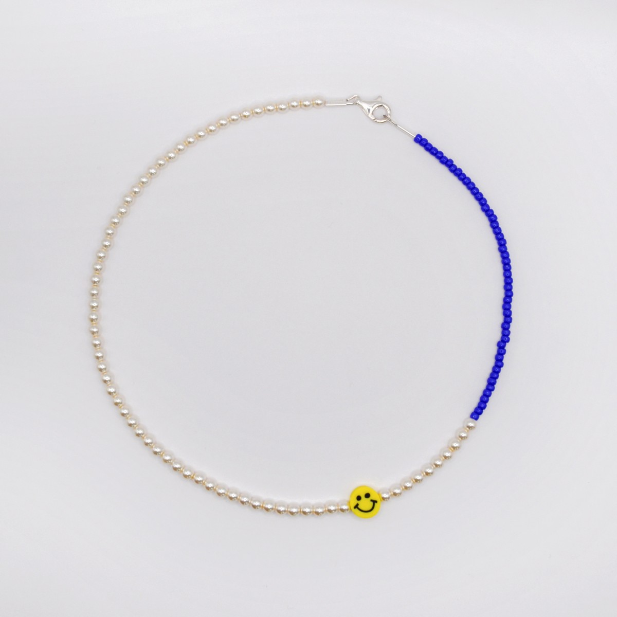»Tummy« SMILEY-Kette in Kobaltblaumit von pinapina
