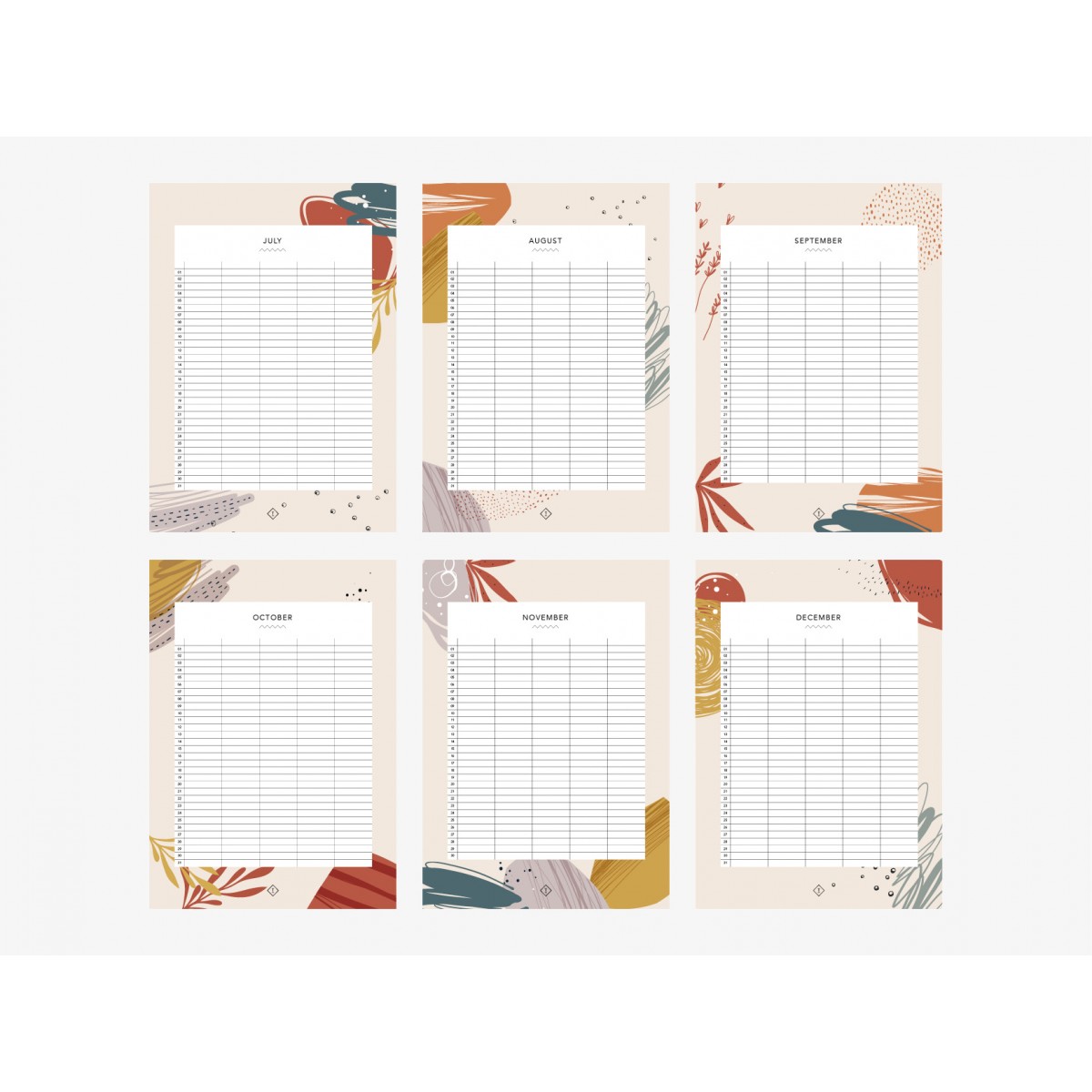 typealive / Familienkalender DIN A3 / Floral