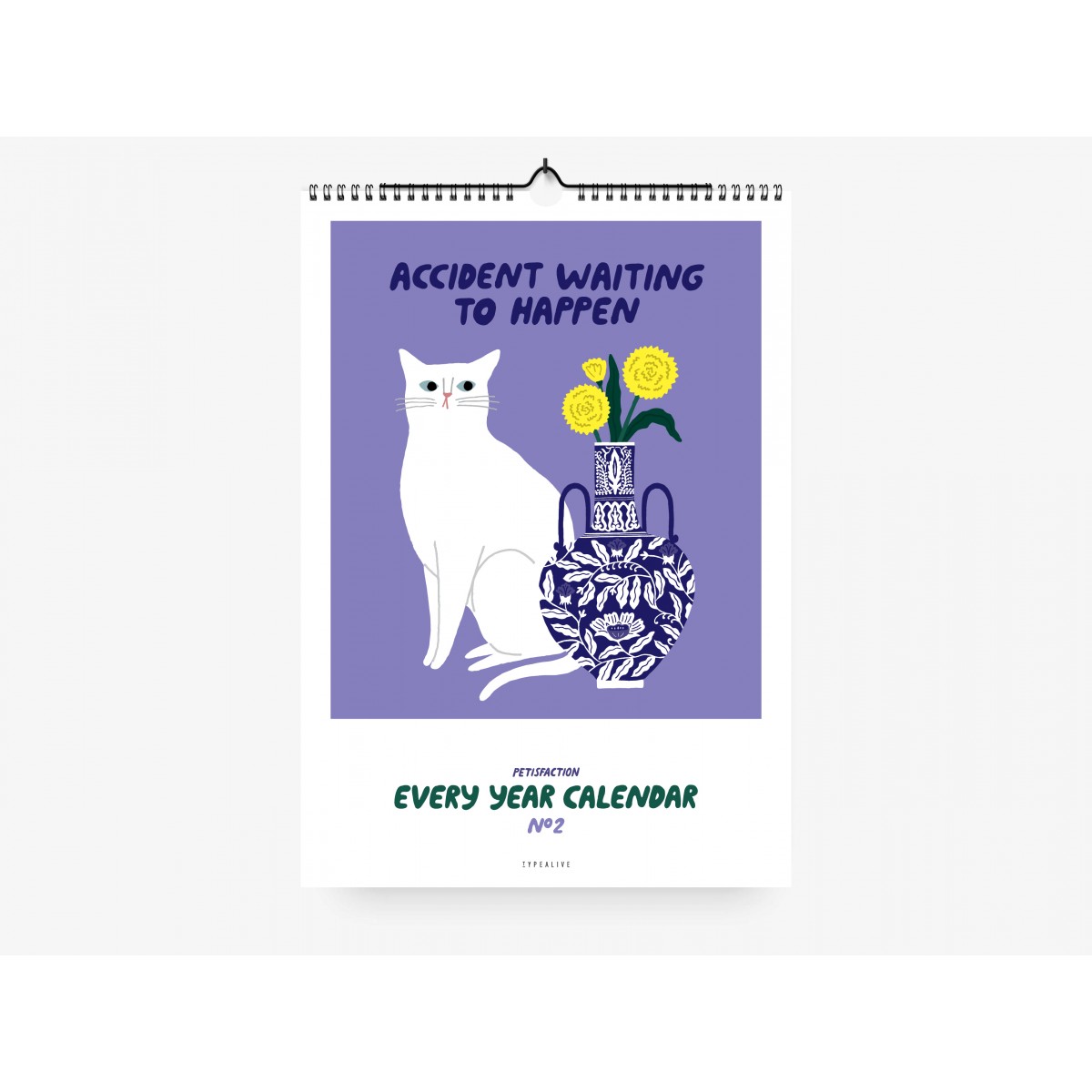 typealive / Wandkalender DIN A4 / Petisfaction "Cats" No. 2