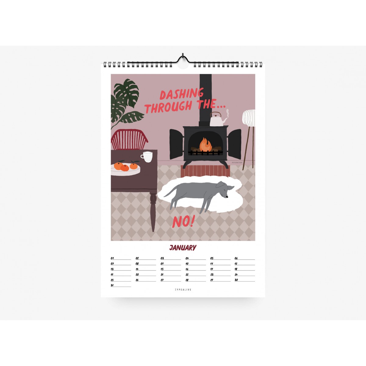 typealive / Wandkalender DIN A4 / Petisfaction "Dogs"