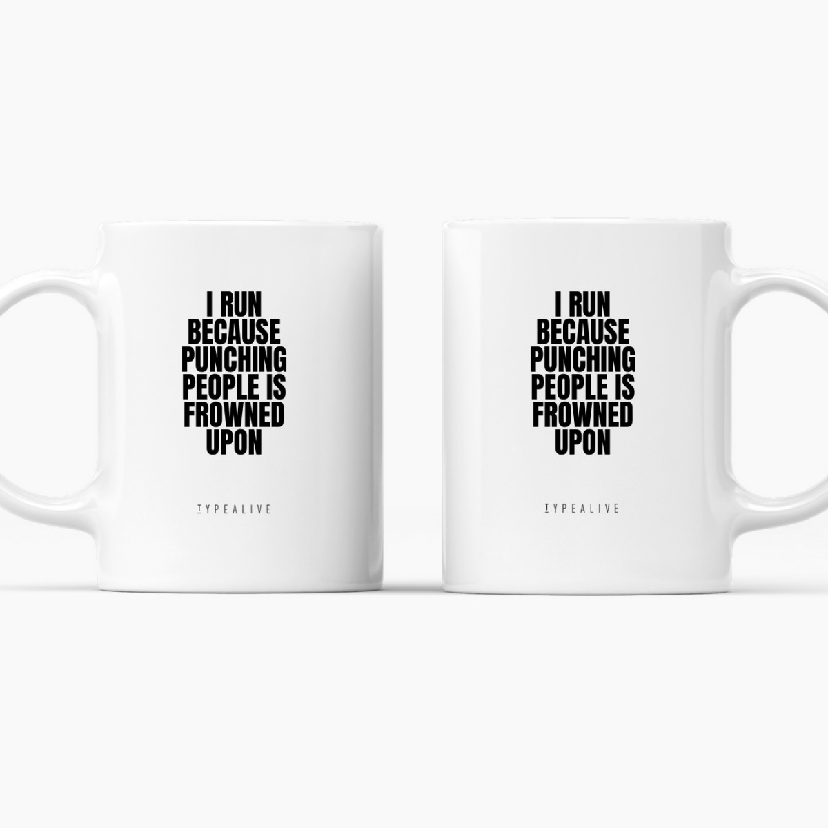 typealive / Tasse aus Keramik / I Run