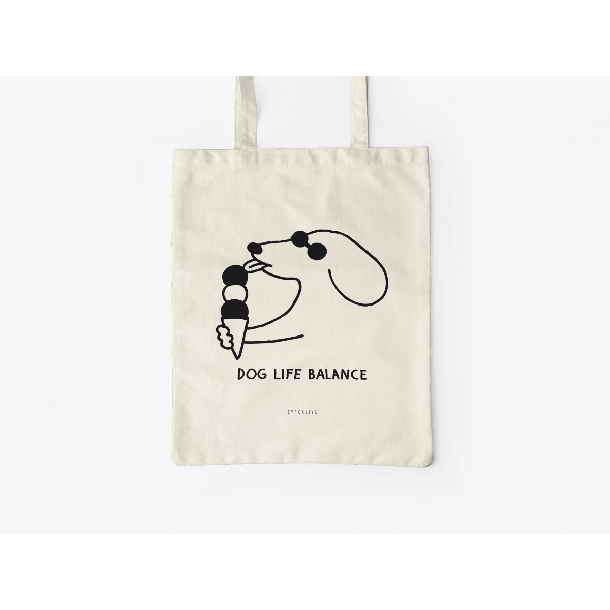typealive / Baumwolltasche / Dog Life Balance