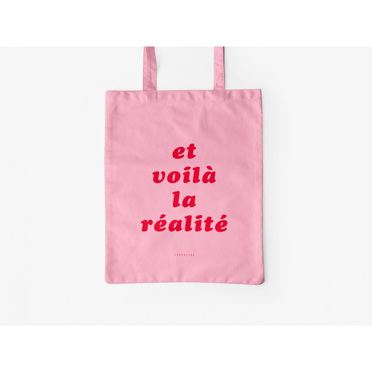 typealive / Baumwolltasche / Réalité / Pink