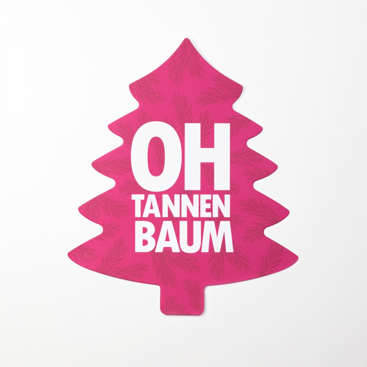 TYPOP 2-teiliges Set Design WEIHNACHTSKARTE "Oh Tannenbaum" Tannenbaumform inkl. Umschlag