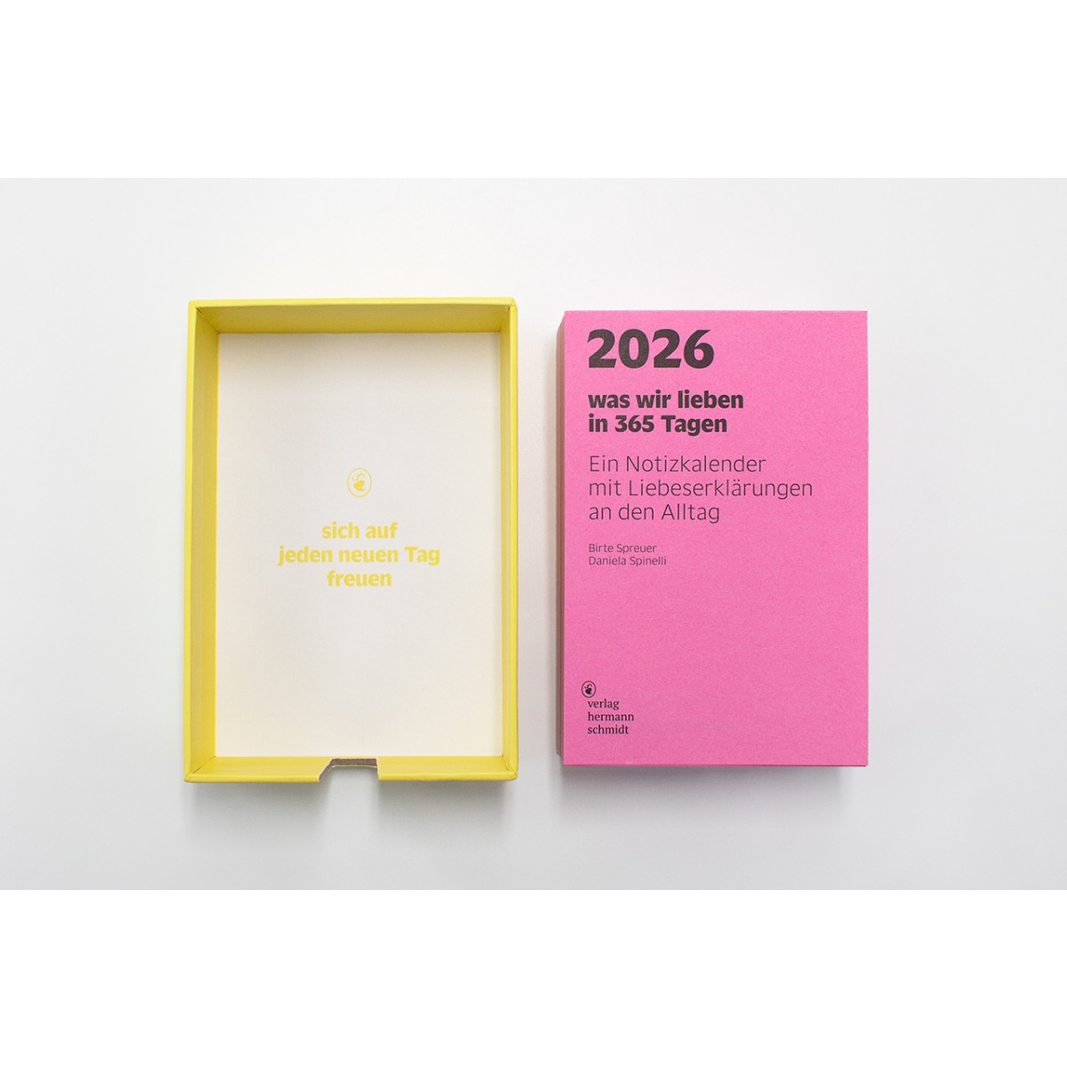 was wir lieben -
Ein Notizkalender für 2026 mit Liebeserklärungen an den Alltag