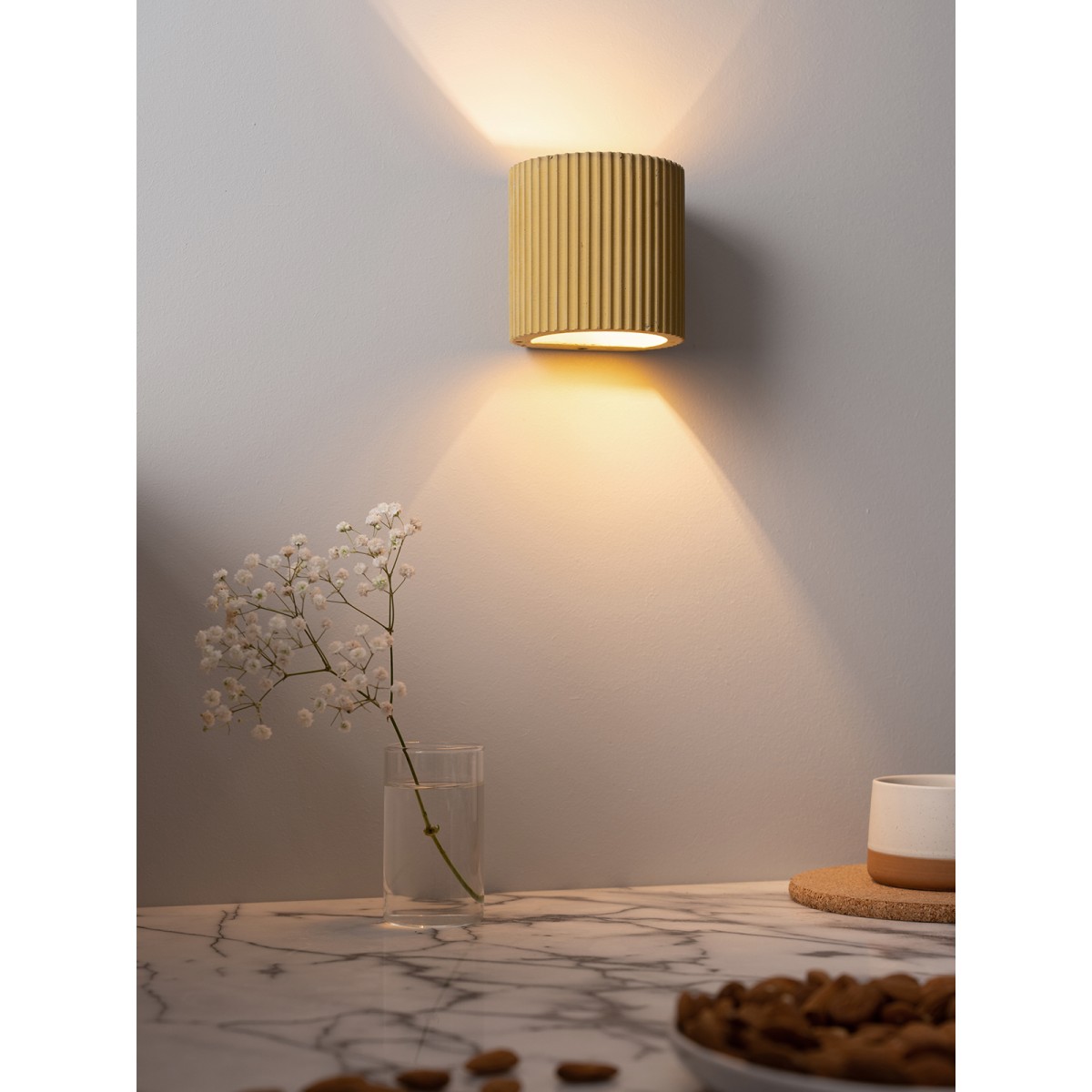 Wandlampe up and down – plissiert und farbenfroh [S6] 