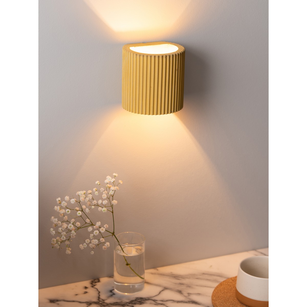 Wandlampe up and down – plissiert und farbenfroh [S6] 