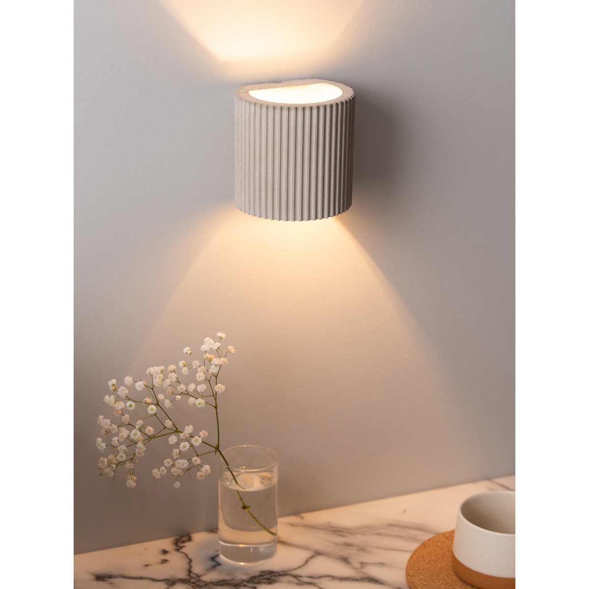 Wandlampe up and down – plissiert und farbenfroh [S6] 