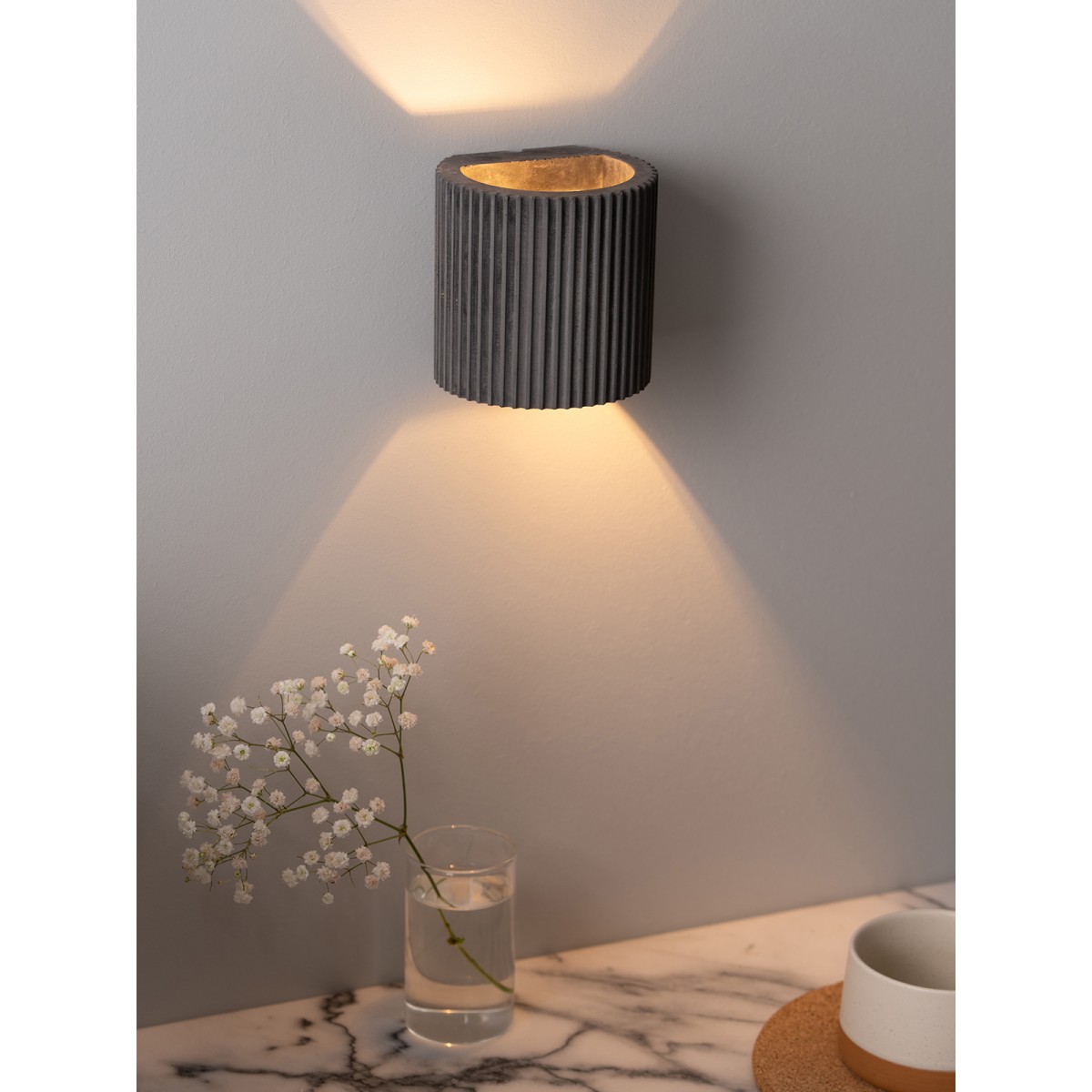 Wandlampe up and down – plissiert und farbenfroh [S6] 