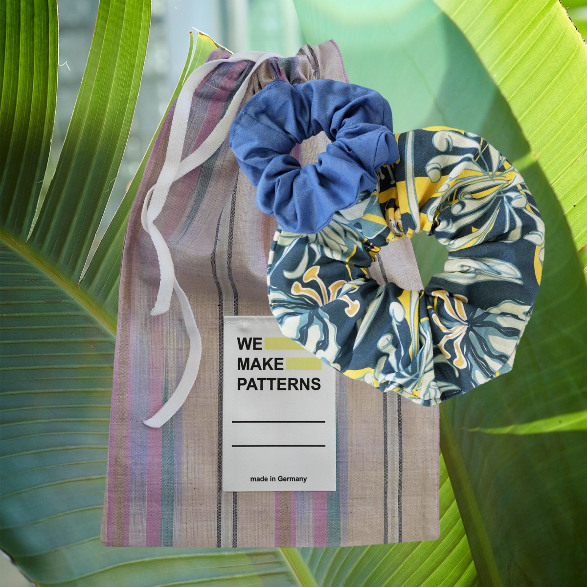 We Make Patterns - Scrunchie Set Jungle - Green/Blue