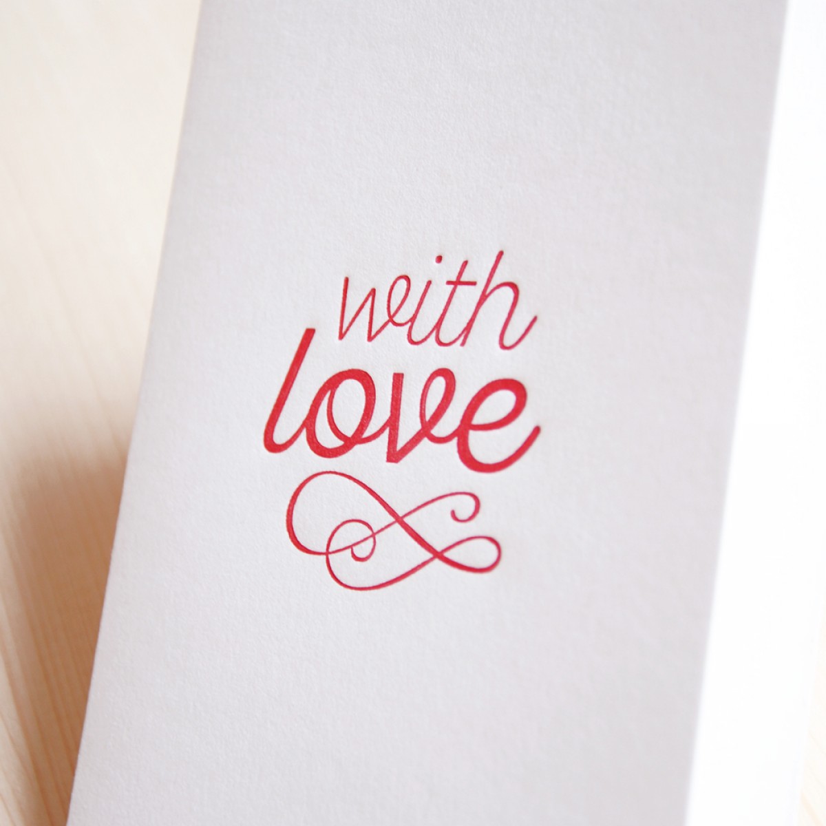 finicrafts with love Letterpress-Klappkarte mit Umschlag