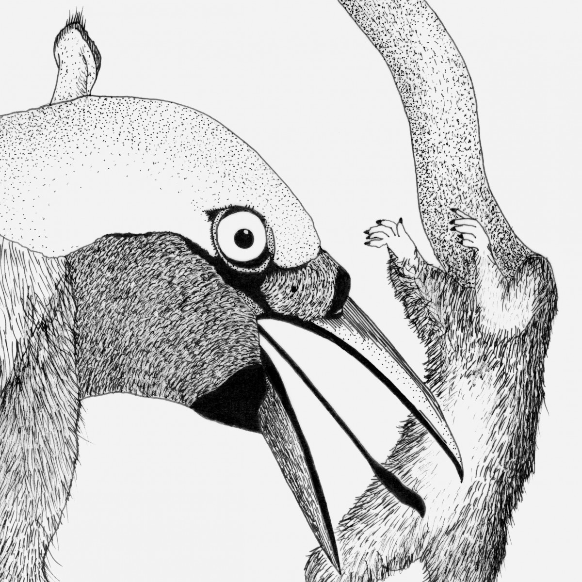 Anka Büchler Das Liebesspiel der Wolpertinger limitierte Siebdruckserie, Motiv 2