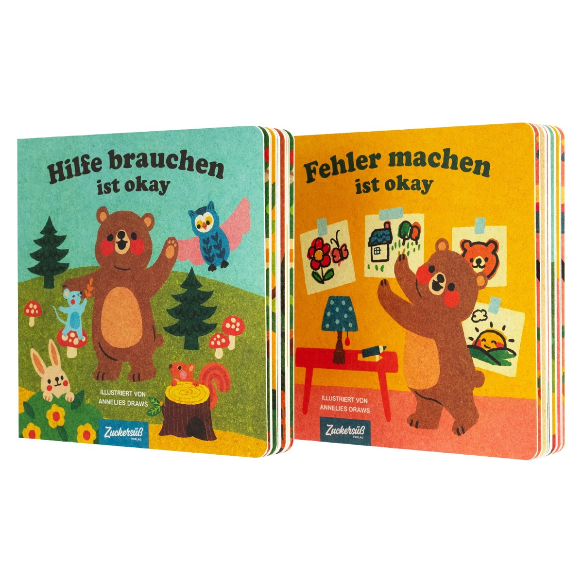 "Hilfe brauchen ist okay & Fehler machen ist okay" Kinderbücher 2er-Set vom Zuckersüß Verlag