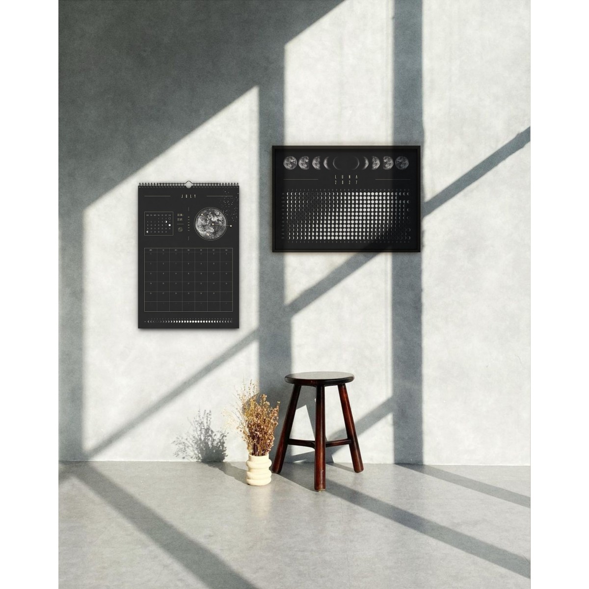 Mondkalender 2027 schwarz // ShellyCreates