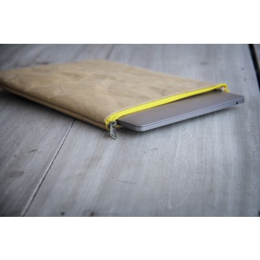Nachhaltige Kraftpapier-Laptoptasche 15–16 Zoll | Waschbare vegane Hülle mit Zipper– Gefüttertes Laptop Sleeve für MacBook Pro/Air,Lenovo,HP
