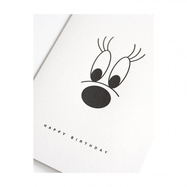 big lashes – Letterpress-Klappkarte DIN A6 mit Umschlag