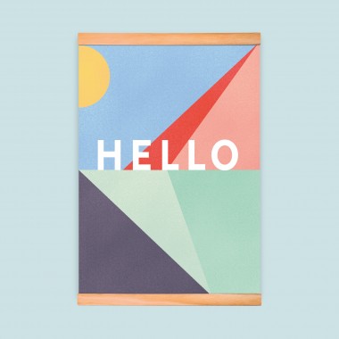 Poster »HELLO« / Print / Wandbild / Din A4 / frau rippe