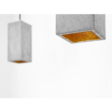 Beton Hängelampe [B2] Lampe Gold rechteckig
