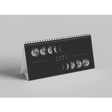 Mondkalender 2027 Tischkalender Schwarz // ShellyCreates