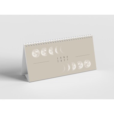 Mondkalender 2027 Tischkalender Beige // ShellyCreates