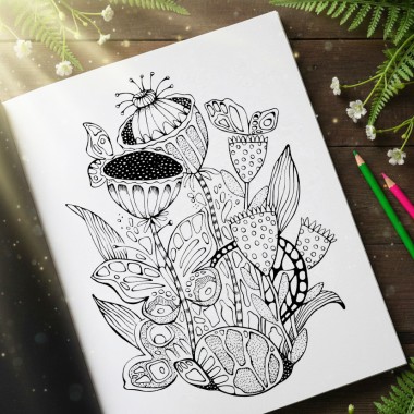 »Frühlings-Malbuch« zum Entspannen - Verena Pia