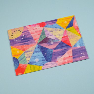 Einladungskarte / Einladung Kindergeburtstag / Postkarte / frau rippe