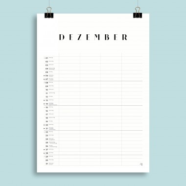 A4 Familienplaner Nr. 01 / 4 Spalten / ab sofort / frau rippe