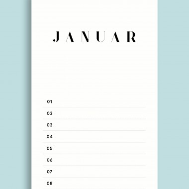 Geburtstagskalender Nr. 01 / immerwährend / frau rippe