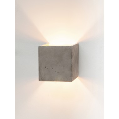 GANTlights - [B3] Wandlampe quadratisch Beton und Gold