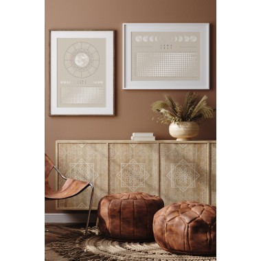 Mondkalender 2027 Poster Beige // ShellyCreates