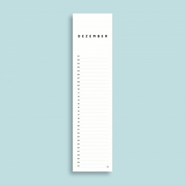 Geburtstagskalender Nr. 02 / immerwährend / frau rippe