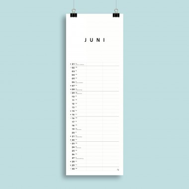 Jahresplaner Nr. 02 / 2 Spalten / ½ A3 / ab sofort / frau rippe