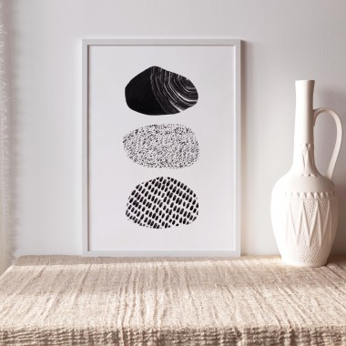 Paperlandscape | Kunstdruck "Gestapelte Felsen" | Poster Steine | abstrakte Natur | verschiedene Größen