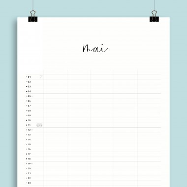 A3 Familienplaner Nr. 03 / 5 Spalten / ab sofort / frau rippe