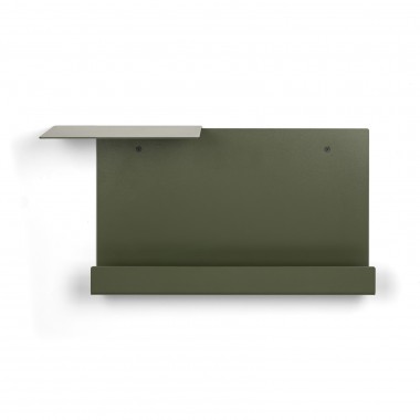 HERRRICHTER OBJEKTE - Wandregal mit Ablage - RAL 6003 Olivgrün
