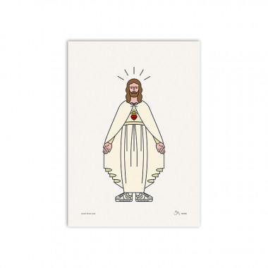 redfries jesus loves you – Kunstdruck DIN A3