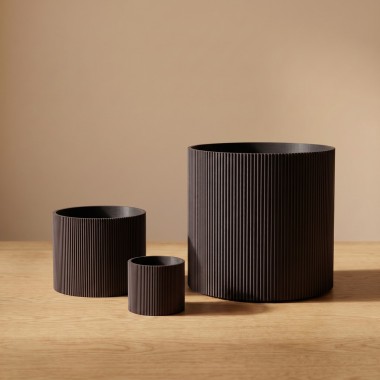 Lined Übertopf mittel – 3D-gedruckt