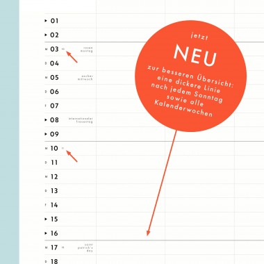 A3 Familienplaner Nr. 04 / 6 Spalten / ab sofort / frau rippe