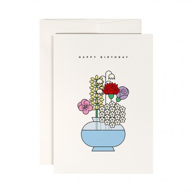 redfries set flower shower – Set mit 4 Klappkarten DIN A6 mit Umschlag