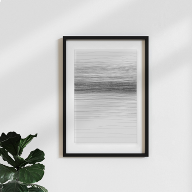 nahili ARTPRINT/POSTER "change" DIN A3 Linien - Grafik in Schwarz-Weiß