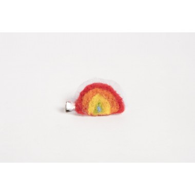 Regenbogen - Haarspange aus Filz von Ettmoln