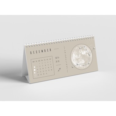 Mondkalender 2027 Tischkalender Beige // ShellyCreates