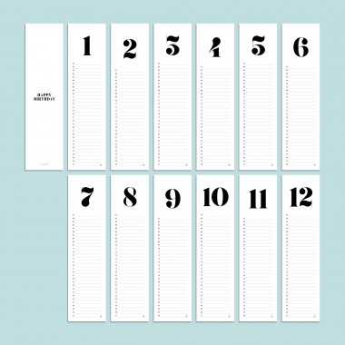 Geburtstagskalender Nr. 06 / immerwährend / frau rippe