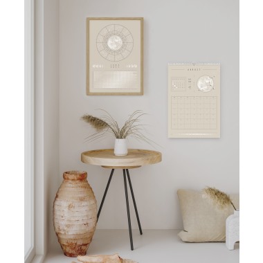 Mondkalender 2027 Poster Beige // ShellyCreates