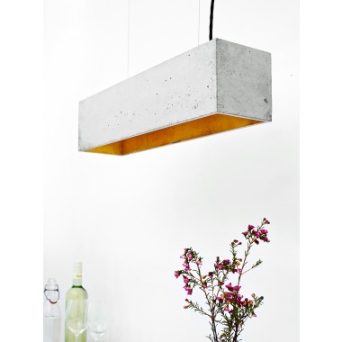 [B4] Hängeleuchte Beton Gold minimalistisch


