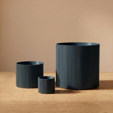 Lined Übertopf mittel – 3D-gedruckt