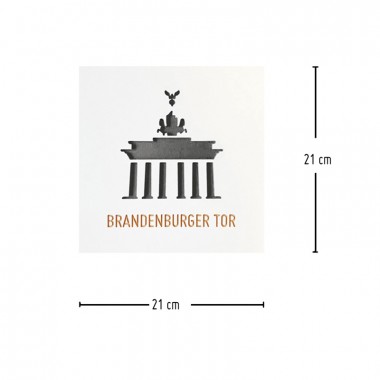 Stadtliebe® | 3D-Holzbild "Brandenburger Tor" veredelt mit CNC-Fräsung