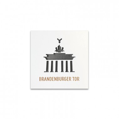 Stadtliebe® | 3D-Holzbild "Brandenburger Tor" veredelt mit CNC-Fräsung