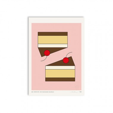 redfries drunken cake – Kunstdruck DIN A3