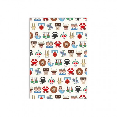 redfries wrap zodiac – 6 Bögen Geschenkpapier